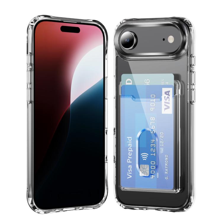Crystal Clear Card Slot PC Hybrid TPU Phone Case, For iPhone 18 Pro / 17 Pro, For iPhone 18 Pro Max / 17 Pro Max, For iPhone 17e / 16e, For iPhone 17, For iPhone Air