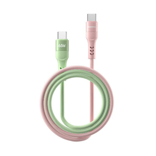 REMAX CB16 PD65W Type-C to Type-C Macaron Braided Fast Charging Data Cable, Length: 1.2m