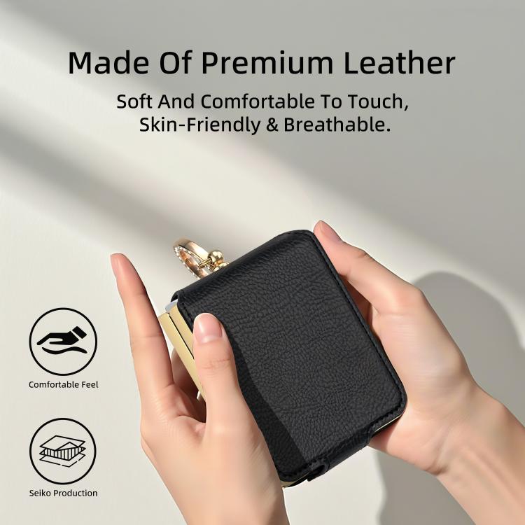 VIETAO Colorful PU Leather Phone Case with Ring, For Samsung Galaxy Z Flip7