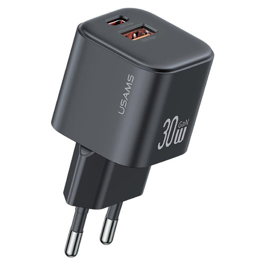 USAMS CC263 30W GaN USB-C / Type-C, USB Dual-port Mini Fast Charger, CC263