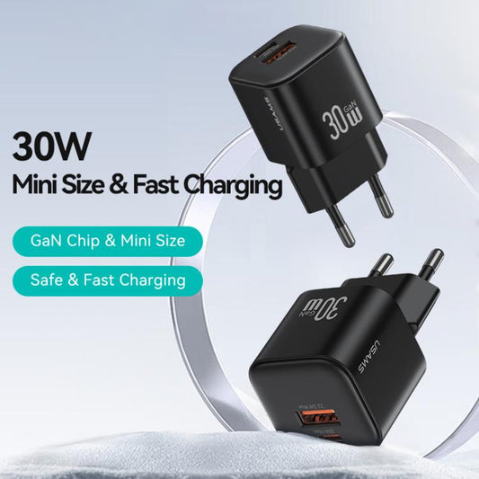 USAMS CC263 30W GaN USB-C / Type-C, USB Dual-port Mini Fast Charger, CC263