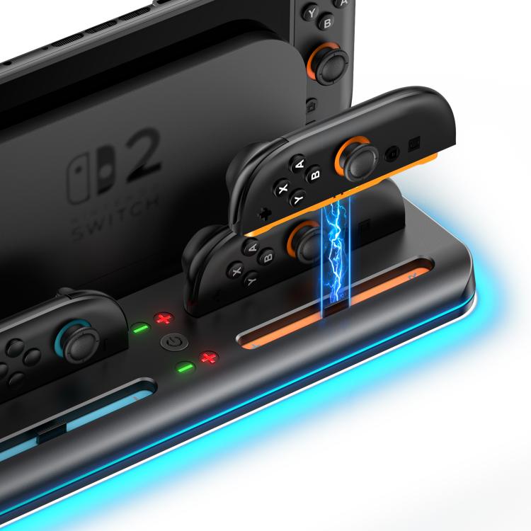 OIVO VG-SW205 Gaming Console Storage Magnetic Charging Stand with RGB Lights, For Nintendo Switch 2