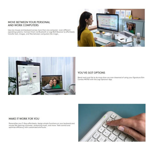 Logitech MK950 Wireless Slim Bluetooth Keyboard and Mouse Set