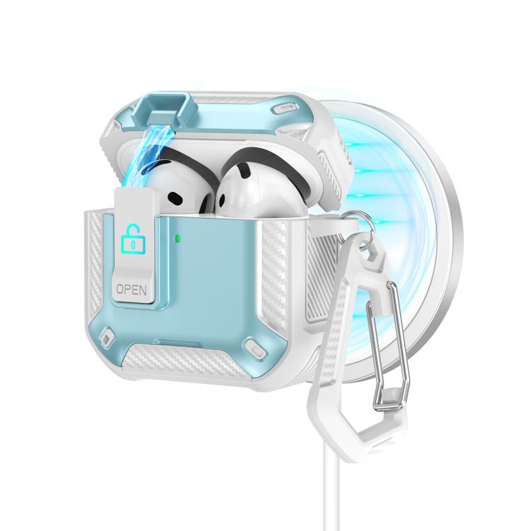 Two Color MagSafe Magnetic Earphone Case with Holder & Security Lock, For AirPods 4, For AirPods Pro 2, For AirPods Pro