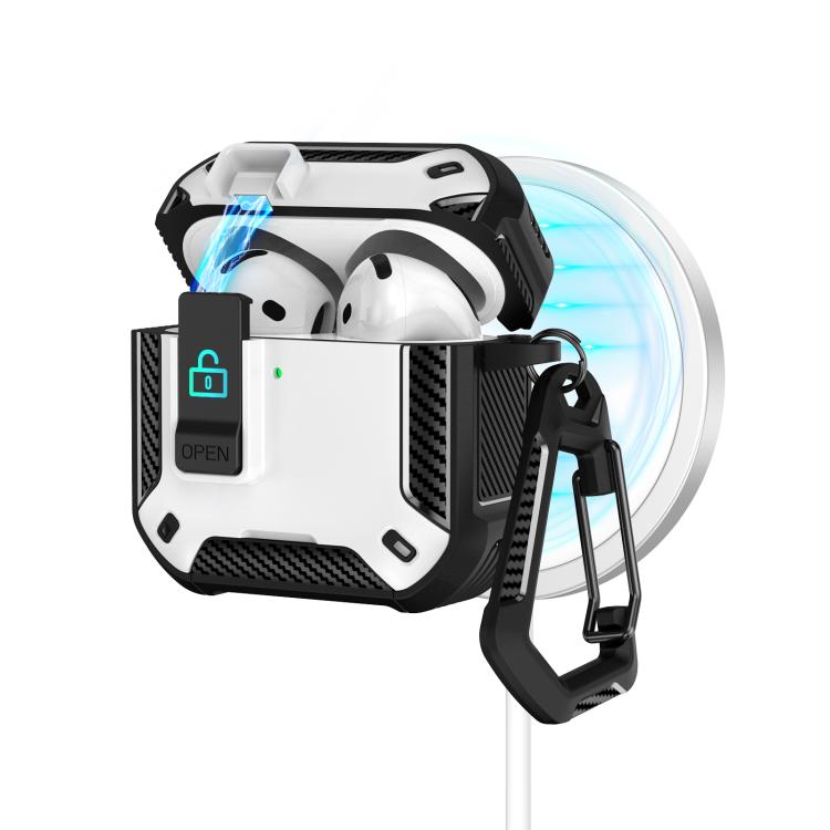 Two Color MagSafe Magnetic Earphone Case with Holder & Security Lock, For AirPods 4, For AirPods Pro 2, For AirPods Pro