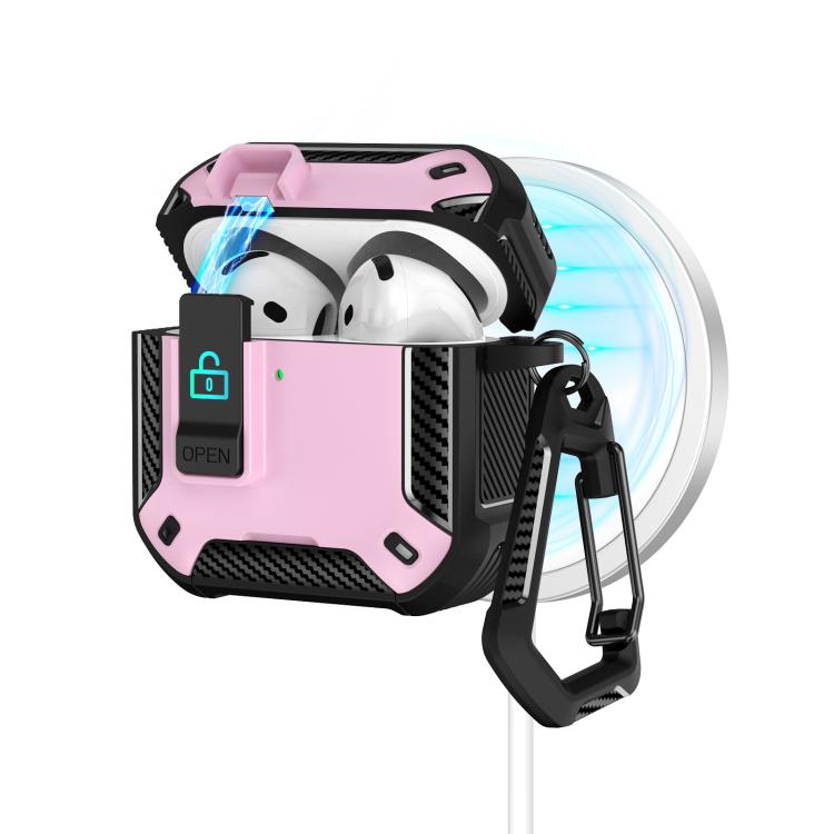 Two Color MagSafe Magnetic Earphone Case with Holder & Security Lock, For AirPods 4, For AirPods Pro 2, For AirPods Pro