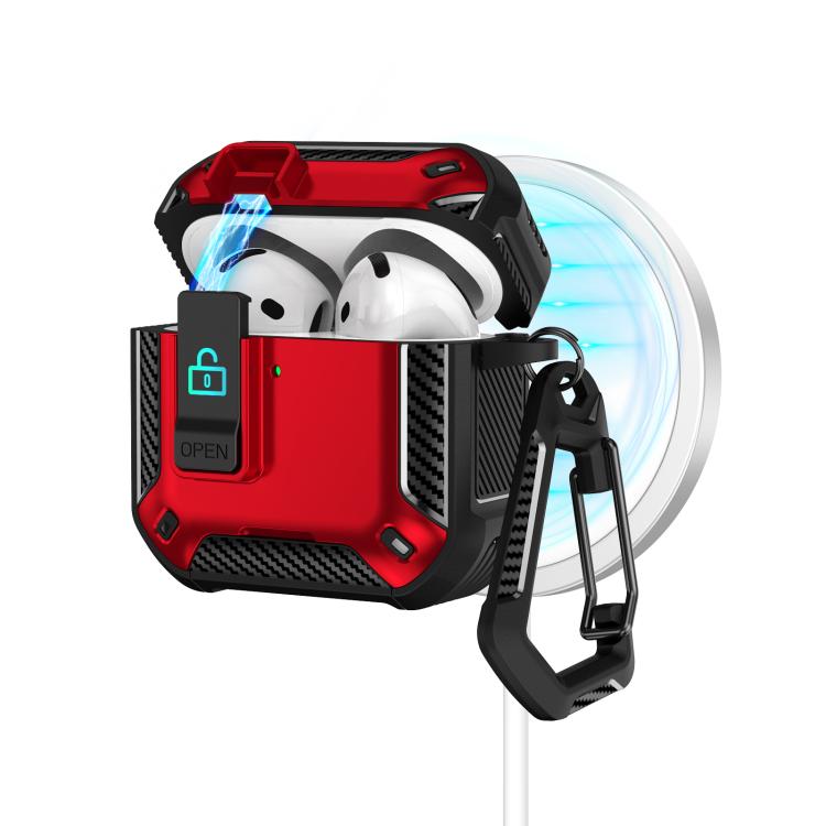 Two Color MagSafe Magnetic Earphone Case with Holder & Security Lock, For AirPods 4, For AirPods Pro 2, For AirPods Pro