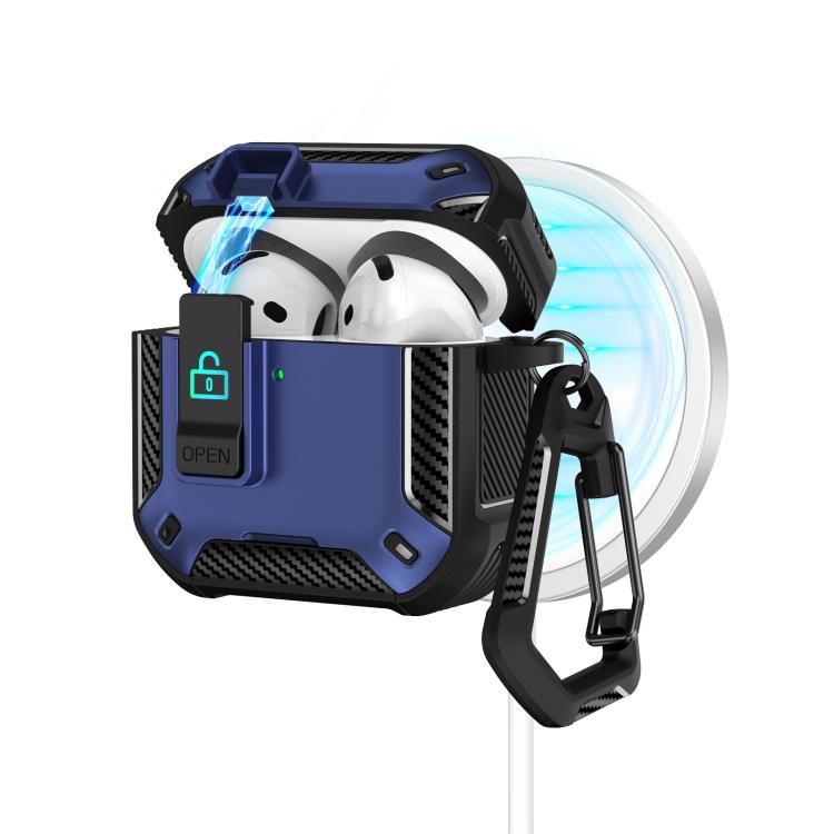 Two Color MagSafe Magnetic Earphone Case with Holder & Security Lock, For AirPods 4, For AirPods Pro 2, For AirPods Pro