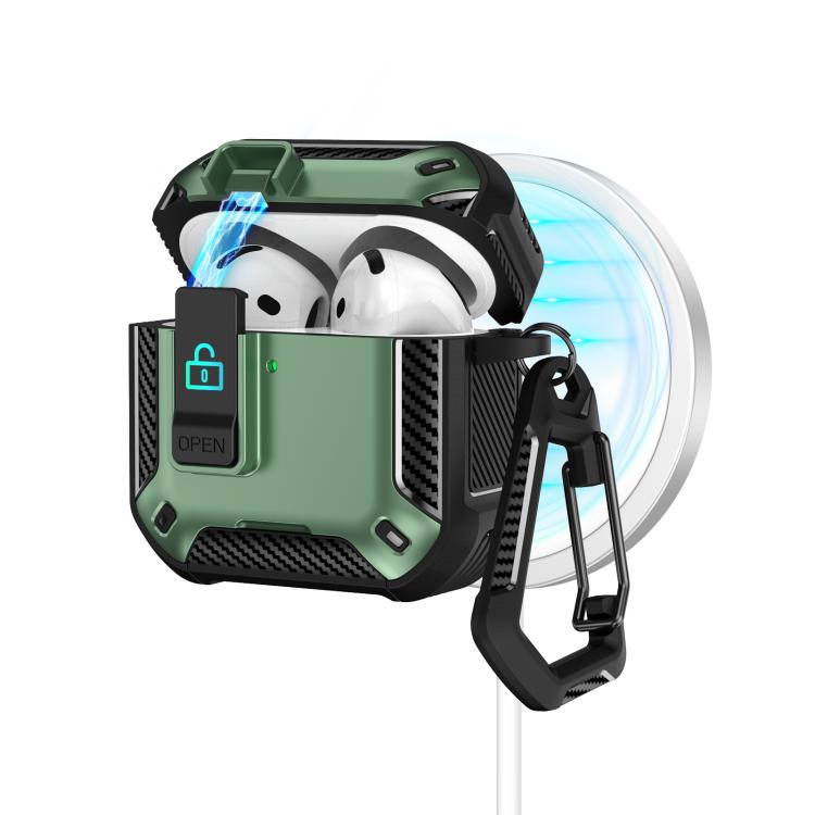 Two Color MagSafe Magnetic Earphone Case with Holder & Security Lock, For AirPods 4, For AirPods Pro 2, For AirPods Pro