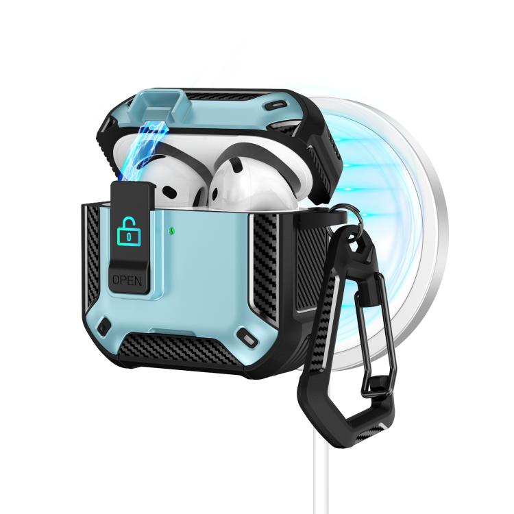 Two Color MagSafe Magnetic Earphone Case with Holder & Security Lock, For AirPods 4, For AirPods Pro 2, For AirPods Pro