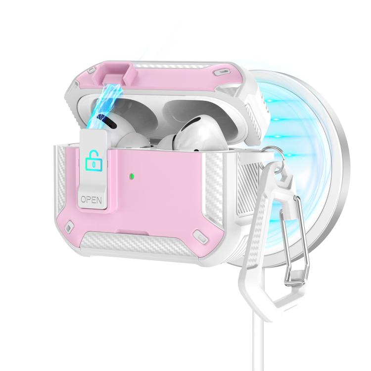 Two Color MagSafe Magnetic Earphone Case with Holder & Security Lock, For AirPods 4, For AirPods Pro 2, For AirPods Pro