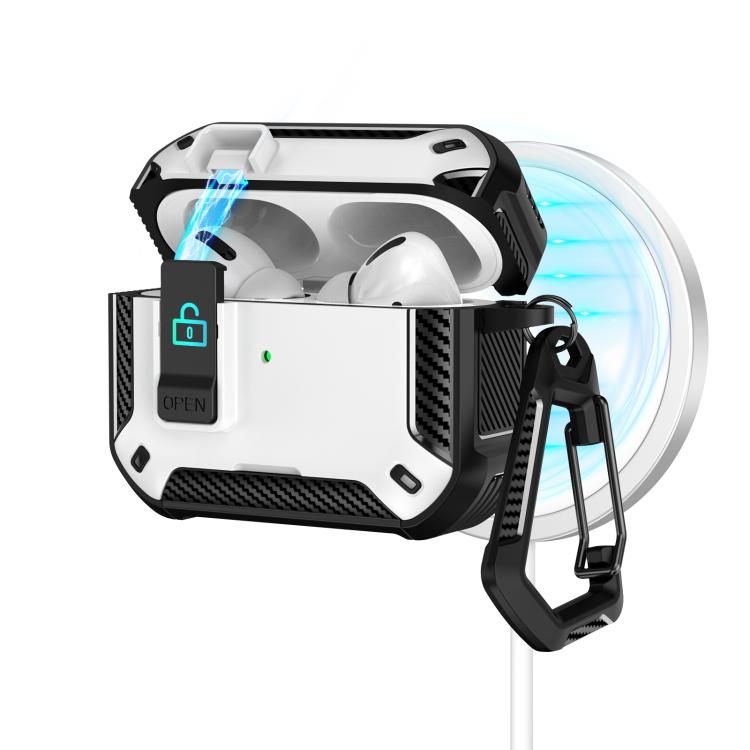 Two Color MagSafe Magnetic Earphone Case with Holder & Security Lock, For AirPods 4, For AirPods Pro 2, For AirPods Pro