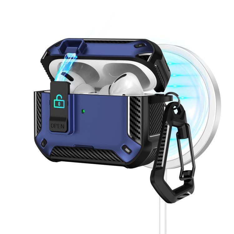 Two Color MagSafe Magnetic Earphone Case with Holder & Security Lock, For AirPods 4, For AirPods Pro 2, For AirPods Pro