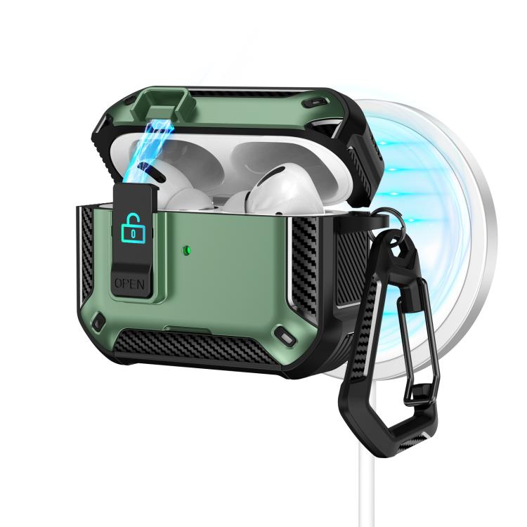 Two Color MagSafe Magnetic Earphone Case with Holder & Security Lock, For AirPods 4, For AirPods Pro 2, For AirPods Pro