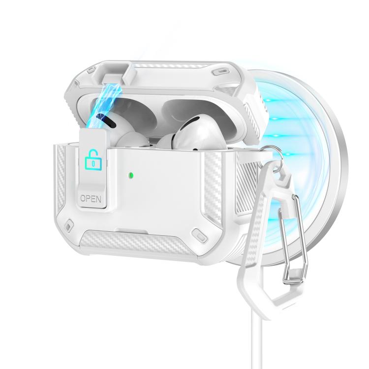 Two Color MagSafe Magnetic Earphone Case with Holder & Security Lock, For AirPods 4, For AirPods Pro 2, For AirPods Pro