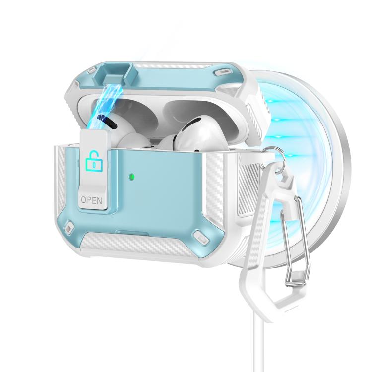 Two Color MagSafe Magnetic Earphone Case with Holder & Security Lock, For AirPods 4, For AirPods Pro 2, For AirPods Pro