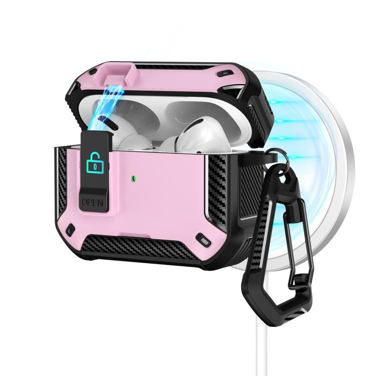 Two Color MagSafe Magnetic Earphone Case with Holder & Security Lock, For AirPods 4, For AirPods Pro 2, For AirPods Pro