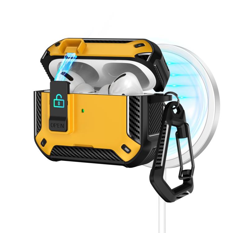 Two Color MagSafe Magnetic Earphone Case with Holder & Security Lock, For AirPods 4, For AirPods Pro 2, For AirPods Pro