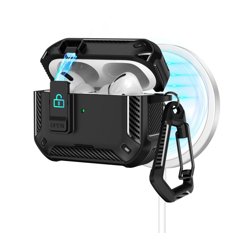 Two Color MagSafe Magnetic Earphone Case with Holder & Security Lock, For AirPods 4, For AirPods Pro 2, For AirPods Pro