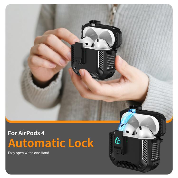 Two Color MagSafe Magnetic Earphone Case with Holder & Security Lock, For AirPods 4, For AirPods Pro 2, For AirPods Pro