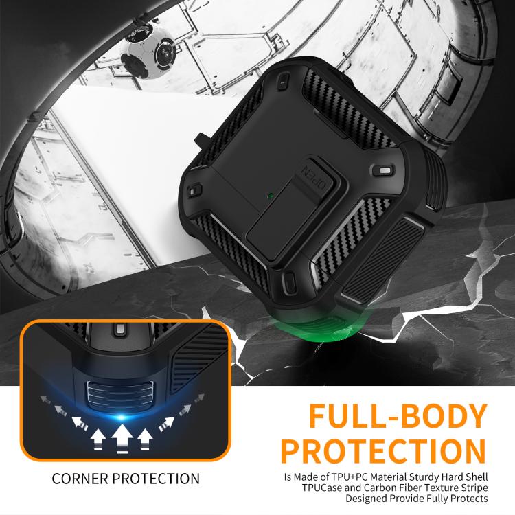 Two Color MagSafe Magnetic Earphone Case with Holder & Security Lock, For AirPods 4, For AirPods Pro 2, For AirPods Pro