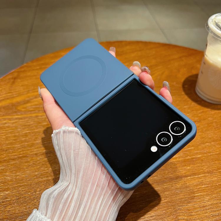 Solid Color Liquid Silicone MagSafe Magnetic Phone Case, For Samsung Galaxy Z Flip7 5G, For Samsung Galaxy Z Flip6 5G, For Samsung Galaxy Z Flip5 5G