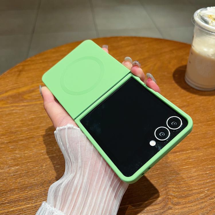 Solid Color Liquid Silicone MagSafe Magnetic Phone Case, For Samsung Galaxy Z Flip7 5G, For Samsung Galaxy Z Flip6 5G, For Samsung Galaxy Z Flip5 5G