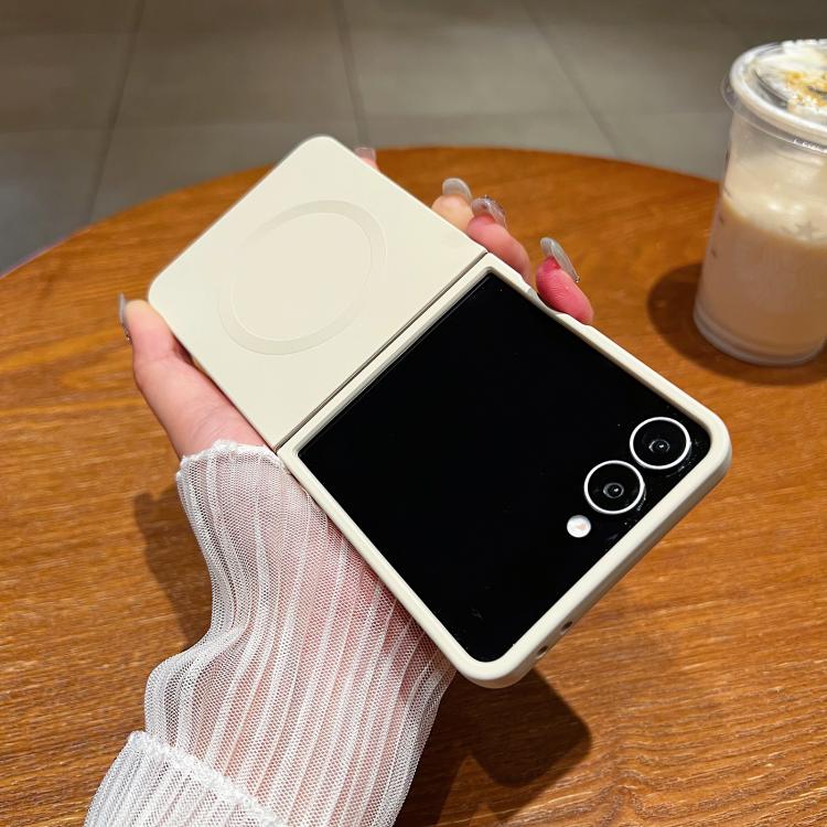 Solid Color Liquid Silicone MagSafe Magnetic Phone Case, For Samsung Galaxy Z Flip7 5G, For Samsung Galaxy Z Flip6 5G, For Samsung Galaxy Z Flip5 5G