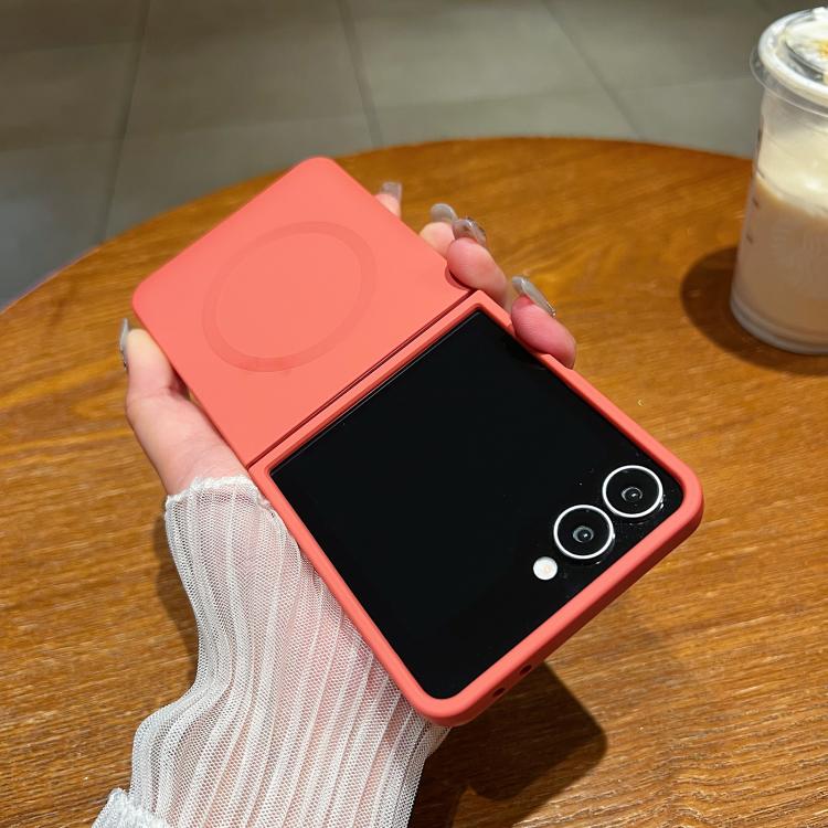 Solid Color Liquid Silicone MagSafe Magnetic Phone Case, For Samsung Galaxy Z Flip7 5G, For Samsung Galaxy Z Flip6 5G, For Samsung Galaxy Z Flip5 5G