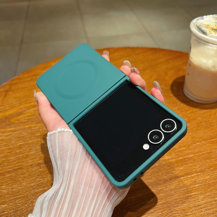 Solid Color Liquid Silicone MagSafe Magnetic Phone Case, For Samsung Galaxy Z Flip7 5G, For Samsung Galaxy Z Flip6 5G, For Samsung Galaxy Z Flip5 5G