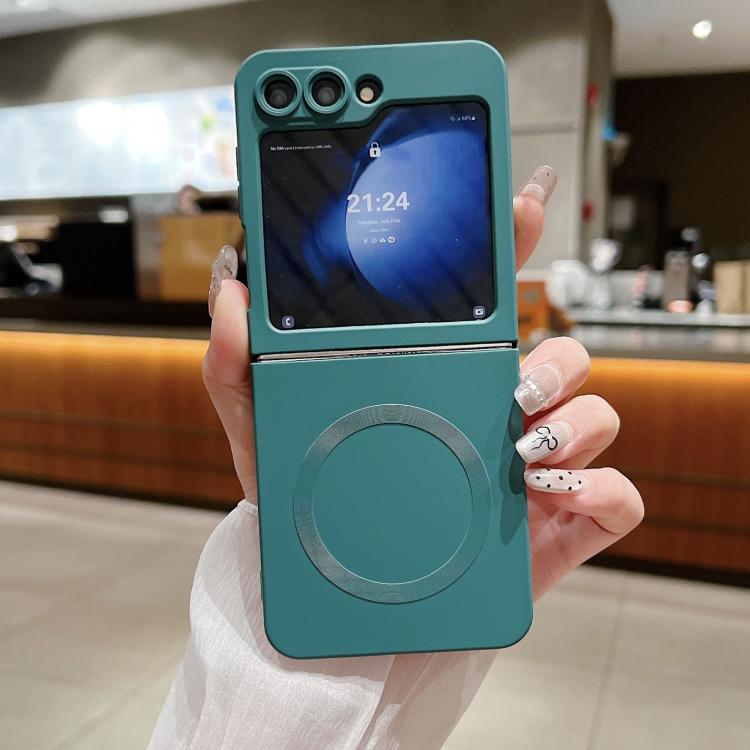 Solid Color Liquid Silicone MagSafe Magnetic Phone Case, For Samsung Galaxy Z Flip7 5G, For Samsung Galaxy Z Flip6 5G, For Samsung Galaxy Z Flip5 5G