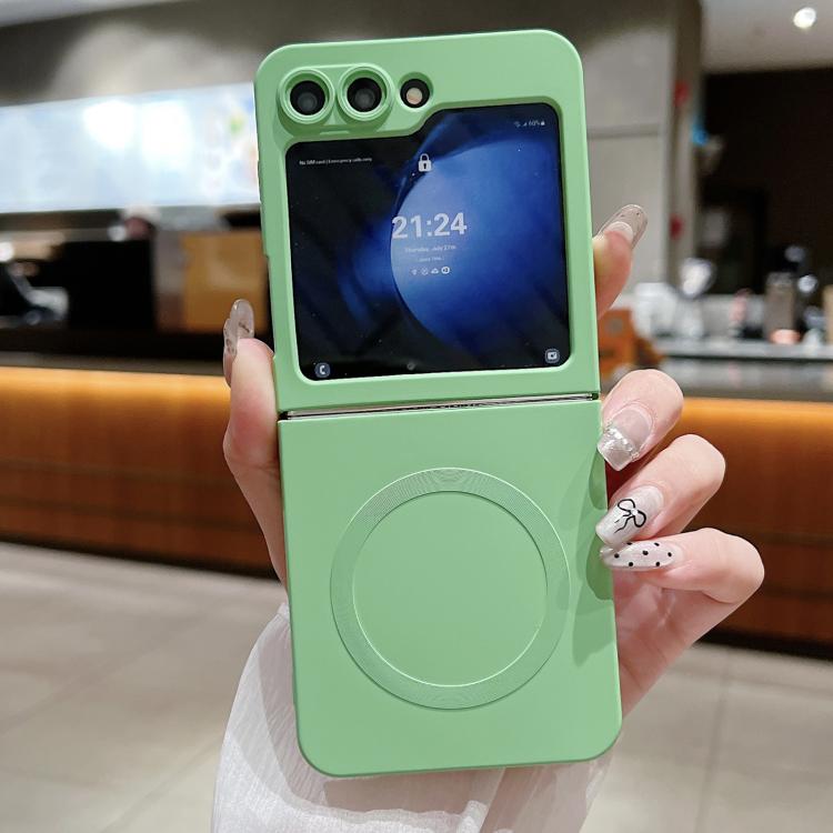 Solid Color Liquid Silicone MagSafe Magnetic Phone Case, For Samsung Galaxy Z Flip7 5G, For Samsung Galaxy Z Flip6 5G, For Samsung Galaxy Z Flip5 5G