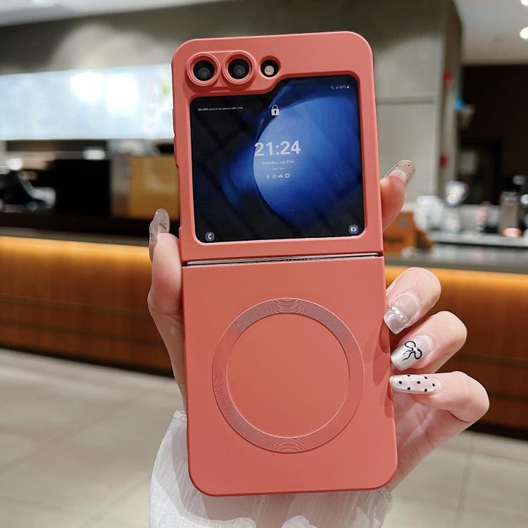 Solid Color Liquid Silicone MagSafe Magnetic Phone Case, For Samsung Galaxy Z Flip7 5G, For Samsung Galaxy Z Flip6 5G, For Samsung Galaxy Z Flip5 5G