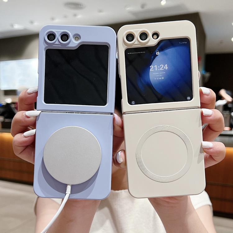 Solid Color Liquid Silicone MagSafe Magnetic Phone Case, For Samsung Galaxy Z Flip7 5G, For Samsung Galaxy Z Flip6 5G, For Samsung Galaxy Z Flip5 5G