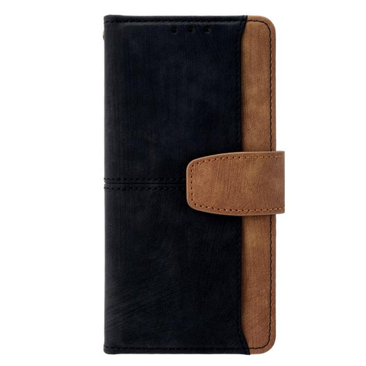Color Stitching Skin Feel Leather RFID Blocking Phone Case