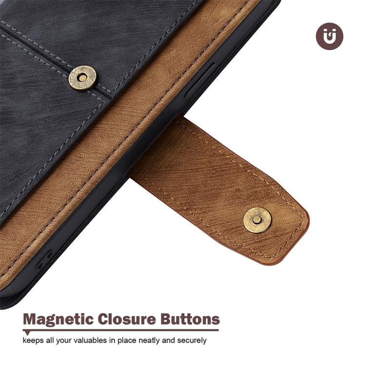 Color Stitching Skin Feel Leather RFID Blocking Phone Case