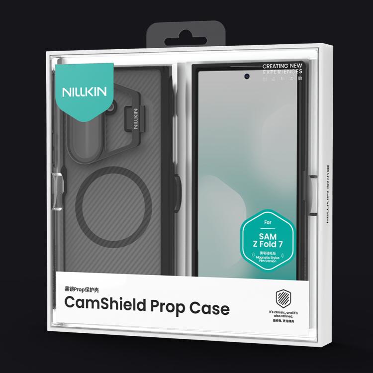 NILLKIN CamShield Prop Transparent Mirror Cover MagSafe Magnetic Translucent PC Phone Case with Stylus, For Samsung Galaxy Z Fold7 5G