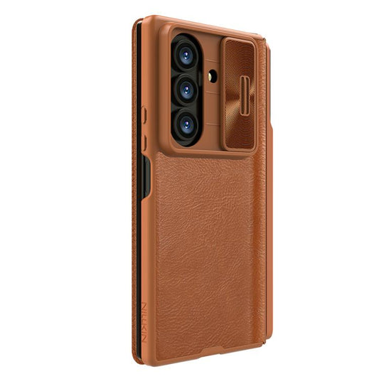 NILLKIN QIN Series Pro Sliding Camera Cover Design Leather Phone Case with Stylus, For Samsung Galaxy Z Fold7 5G