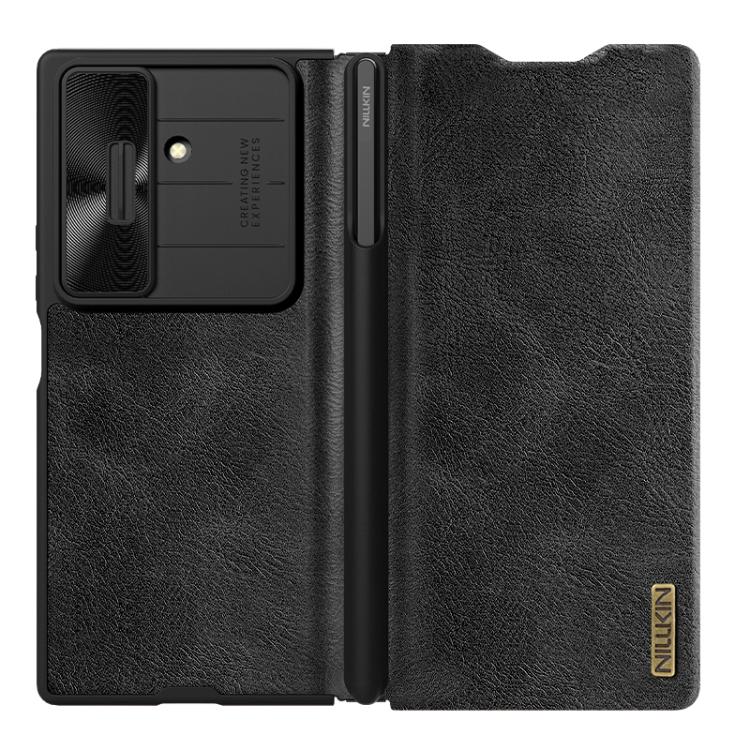 NILLKIN QIN Series Pro Sliding Camera Cover Design Leather Phone Case with Stylus, For Samsung Galaxy Z Fold7 5G