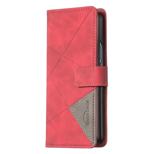 Magnetic Buckle Rhombus Texture Leather Phone Case, For Galaxy Z Fold8 5G, For Samsung Galaxy Z Fold7, For Samsung Galaxy Z Fold6, For Samsung Galaxy Z Fold5