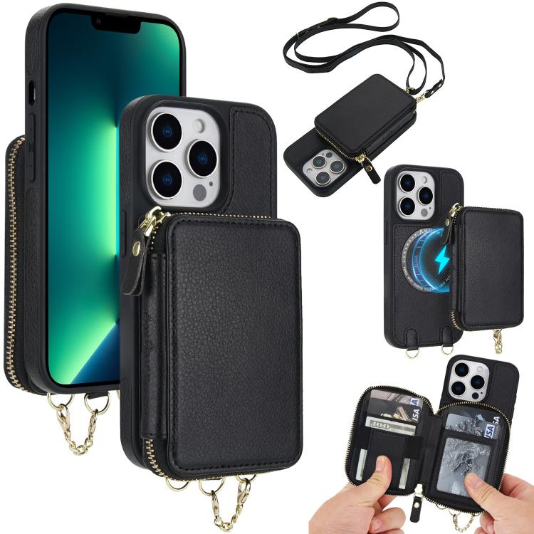 AwQuer 2 in 1 Crossbody Wallet Leather Back Phone Case