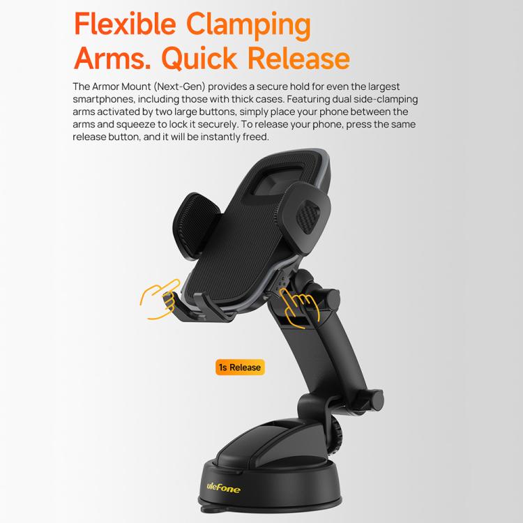 Ulefone UAN16 Armor Mount Car / Desk Phone Holder, Enhanced Model