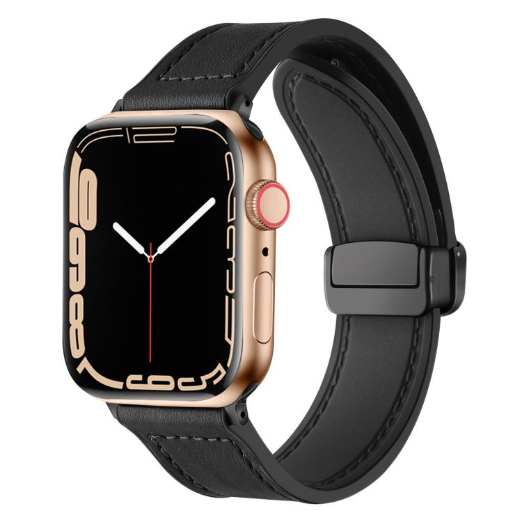 xDfind Crazy Horse Pattern Silicone Skin Magnetic Buckle Watch Band