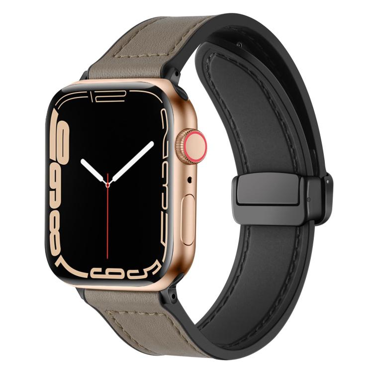 xDfind Crazy Horse Pattern Silicone Skin Magnetic Buckle Watch Band