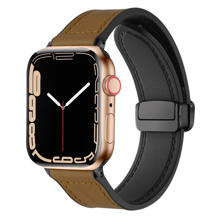 xDfind Crazy Horse Pattern Silicone Skin Magnetic Buckle Watch Band