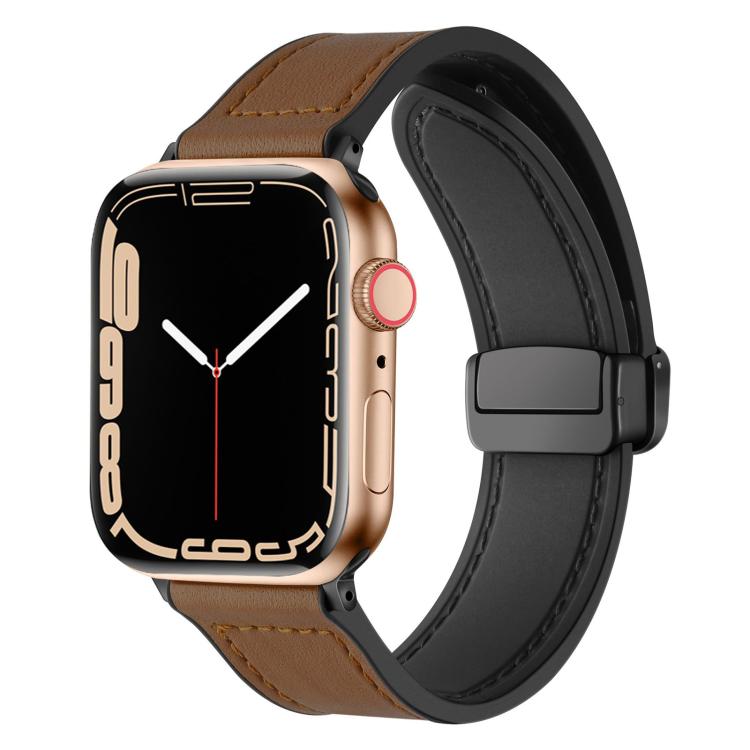 xDfind Crazy Horse Pattern Silicone Skin Magnetic Buckle Watch Band