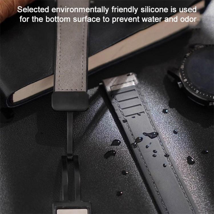 xDfind Crazy Horse Pattern Silicone Skin Magnetic Buckle Watch Band