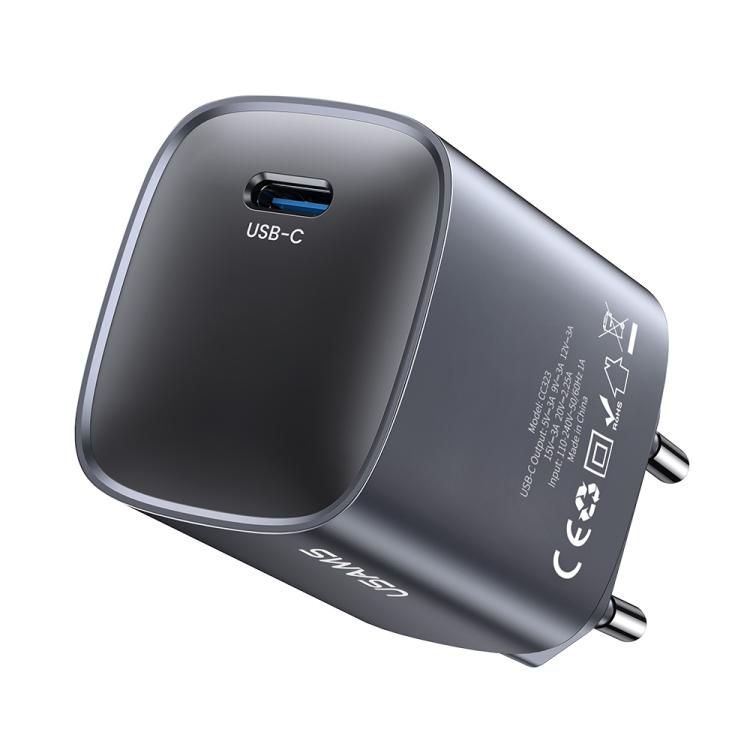 USAMS CC323 T66 45W USB-C / Type-C GaN Fast Charger, EU Plug