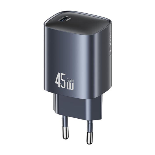 USAMS CC323 T66 45W USB-C / Typ-C GaN Schnellladegerät, EU Stecker, CC323