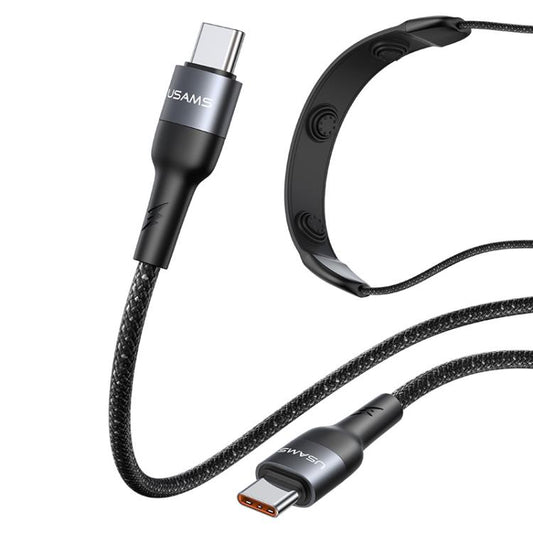USAMS SJ759 U89 100W Schnellladekabel mit Massagefunktion, Länge: 1,4 m, SJ759USB01